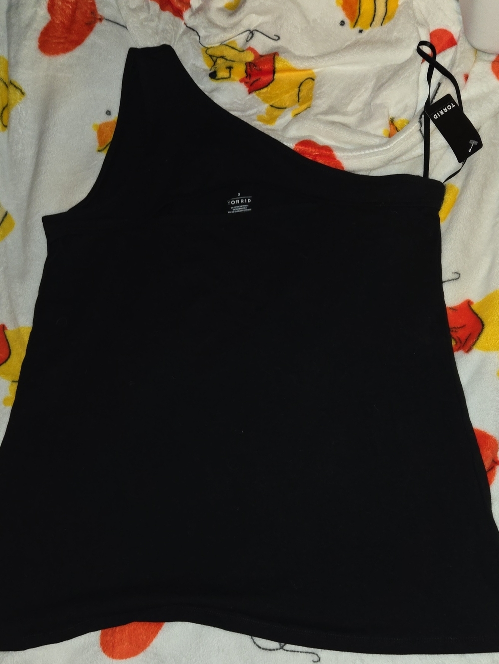 torrid One-Shoulder Black Knit shirt with cutout